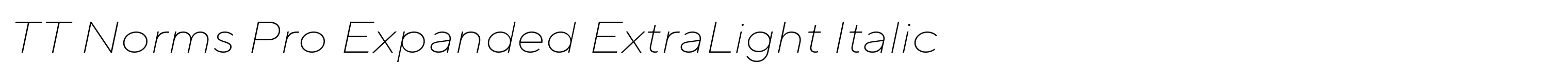 TT Norms Pro Expanded ExtraLight Italic
